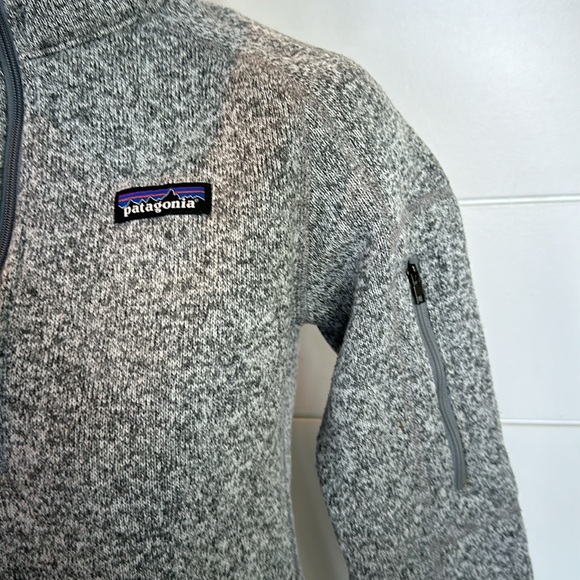 Women's Patagonia Better Sweater 1/4 Zip Fleece Pullover Birch White Sz S H10 - Picture 3 of 9